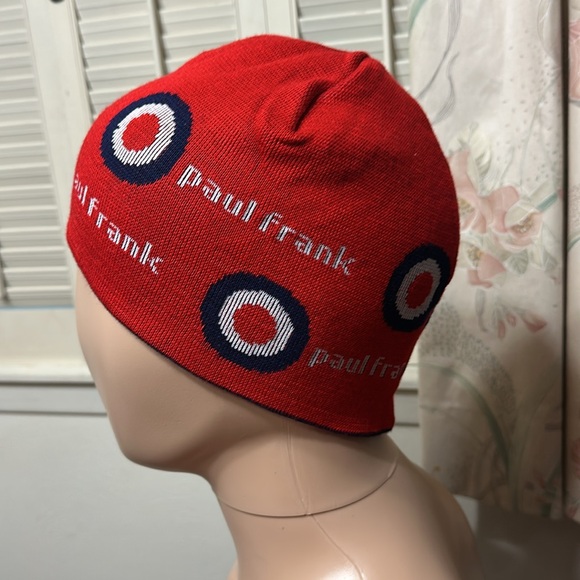 340. Reversible Paul Frank bullseye logo beanie cap vintage - Picture 2 of 8